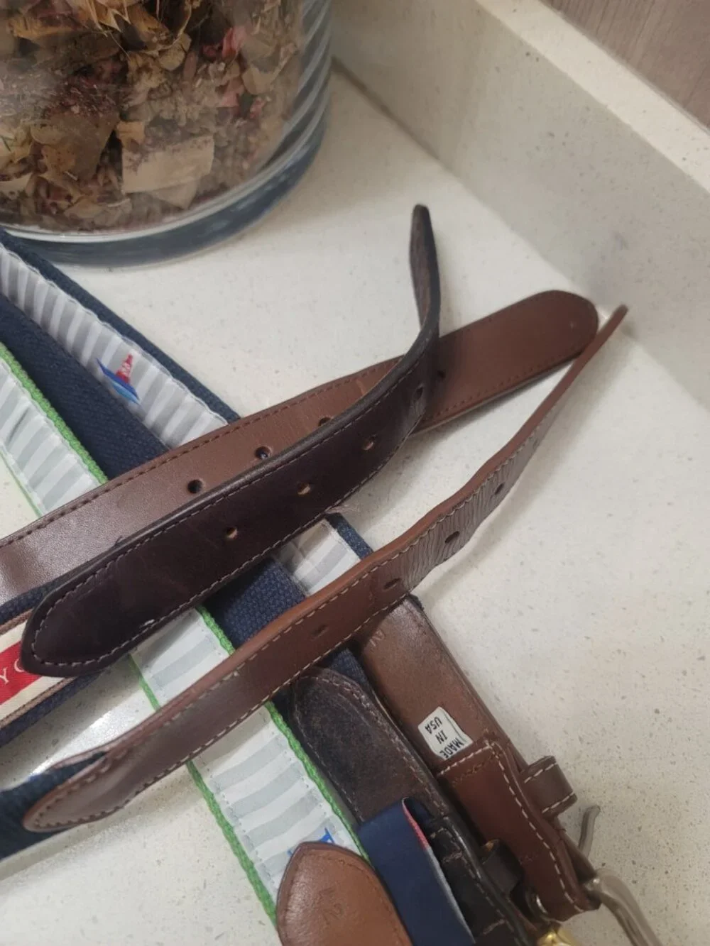 Ansley Golf Club Belt Settindown Roswell ATL GA SZ 42 (3 Belts) EUC